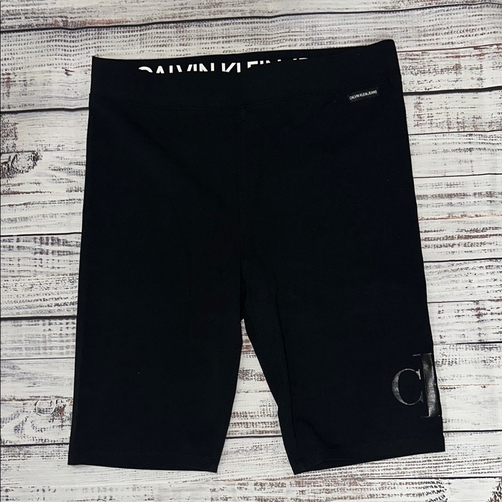Calvin Klein Jeans Black Logo Bike Shorts‎ Sz. M